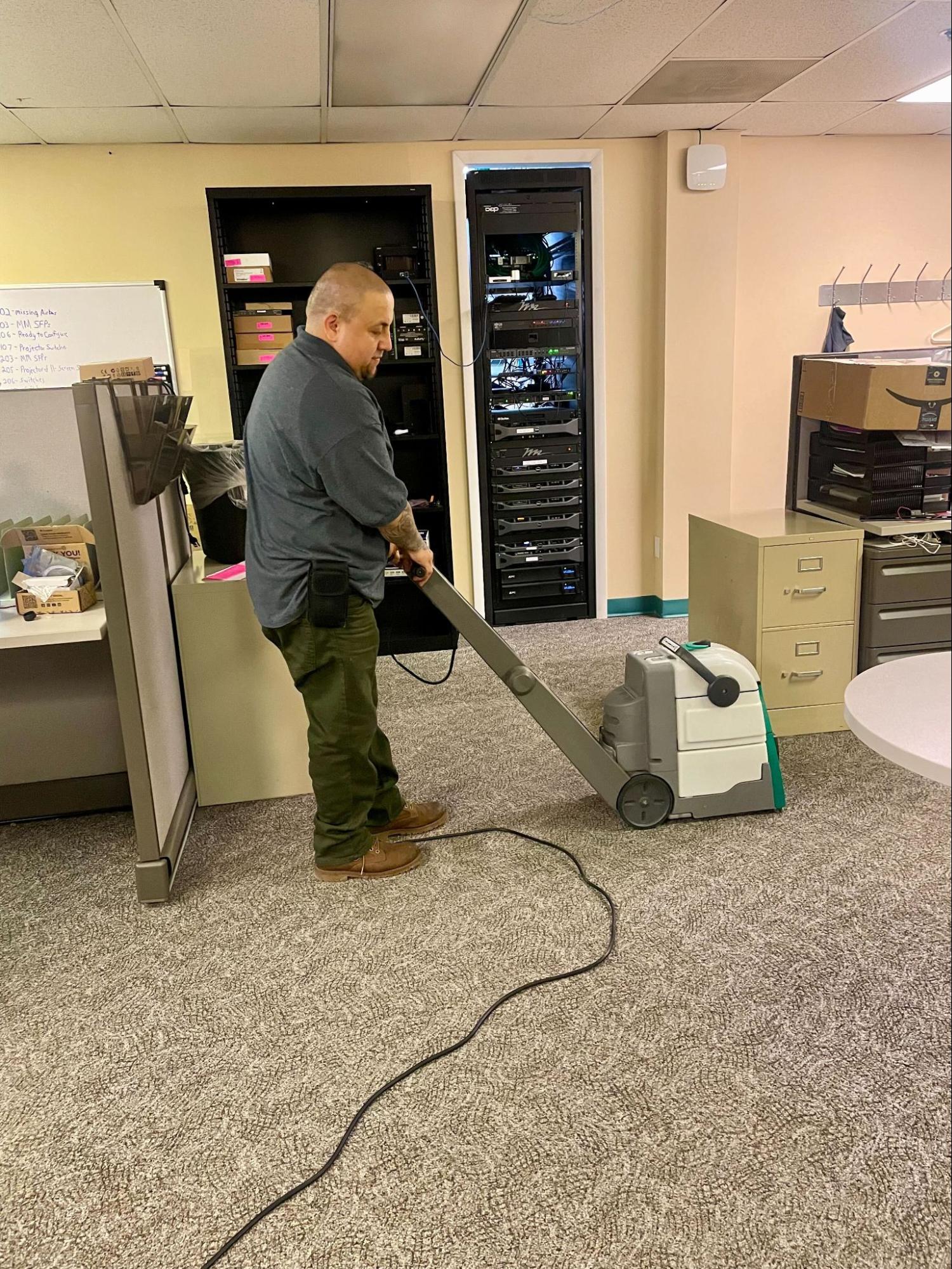 Northern VA janitorial team cleaning corporate office